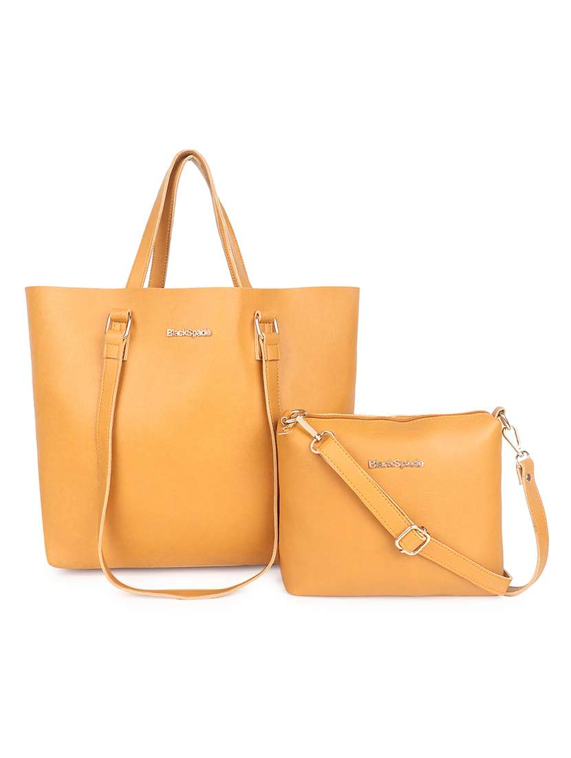 tan leatherette (pu) structured tote