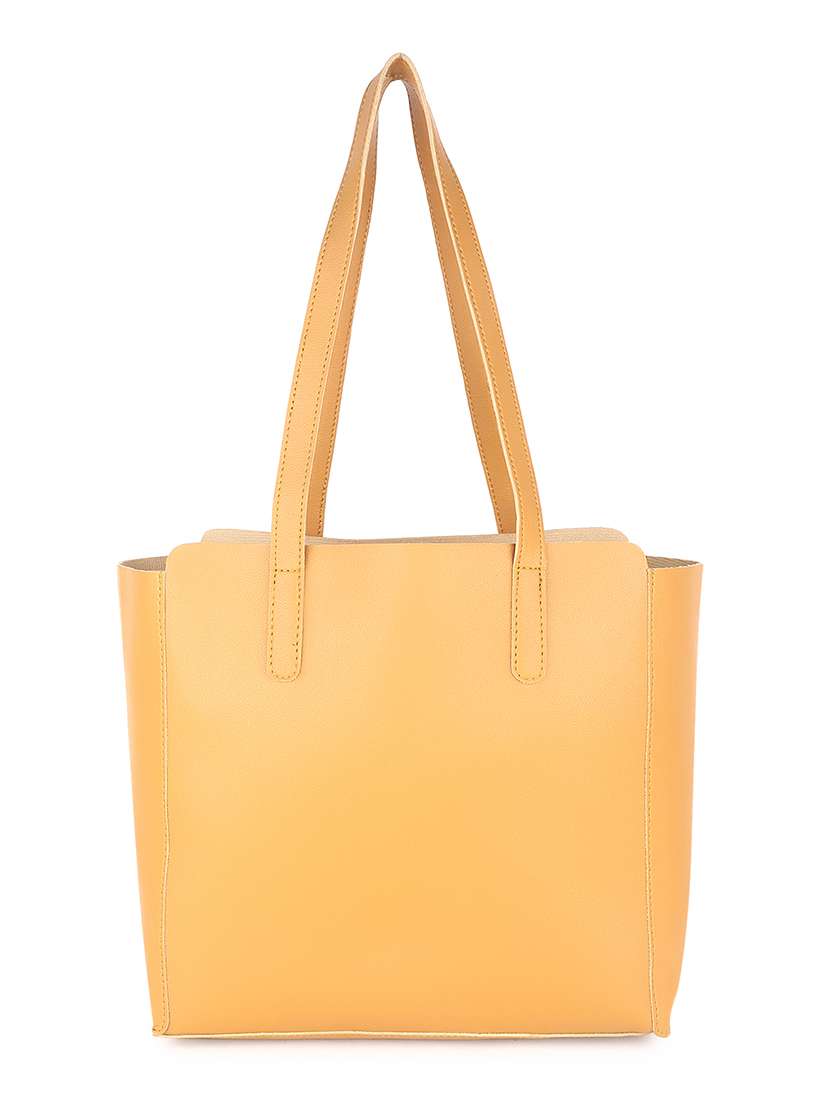 tan leatherette (pu) structured tote - 18512788 -  Standard Image - 1