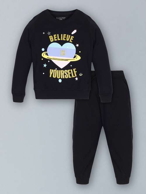 girls graphic printed full length set - 18513581 -  Standard Image - 0