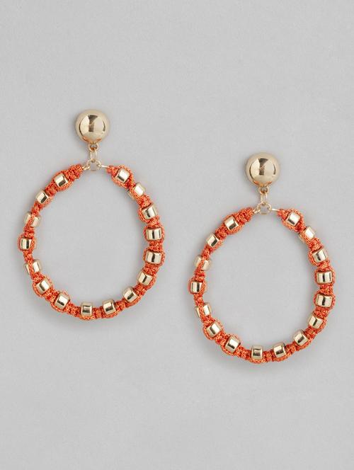orange metal drop earrings - 18513838 -  Standard Image - 0