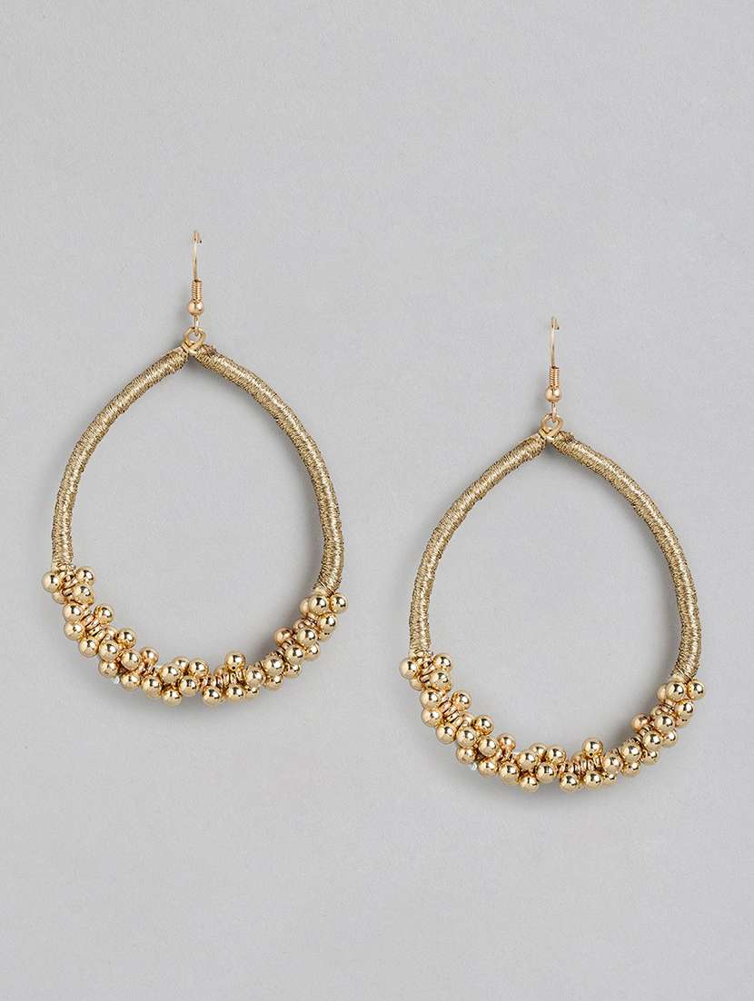 gold metal drop earrings