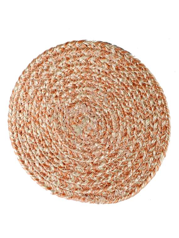 mnd villa jute coaster set, natural rope coasters 5x5 inch (set of 4 pcs)