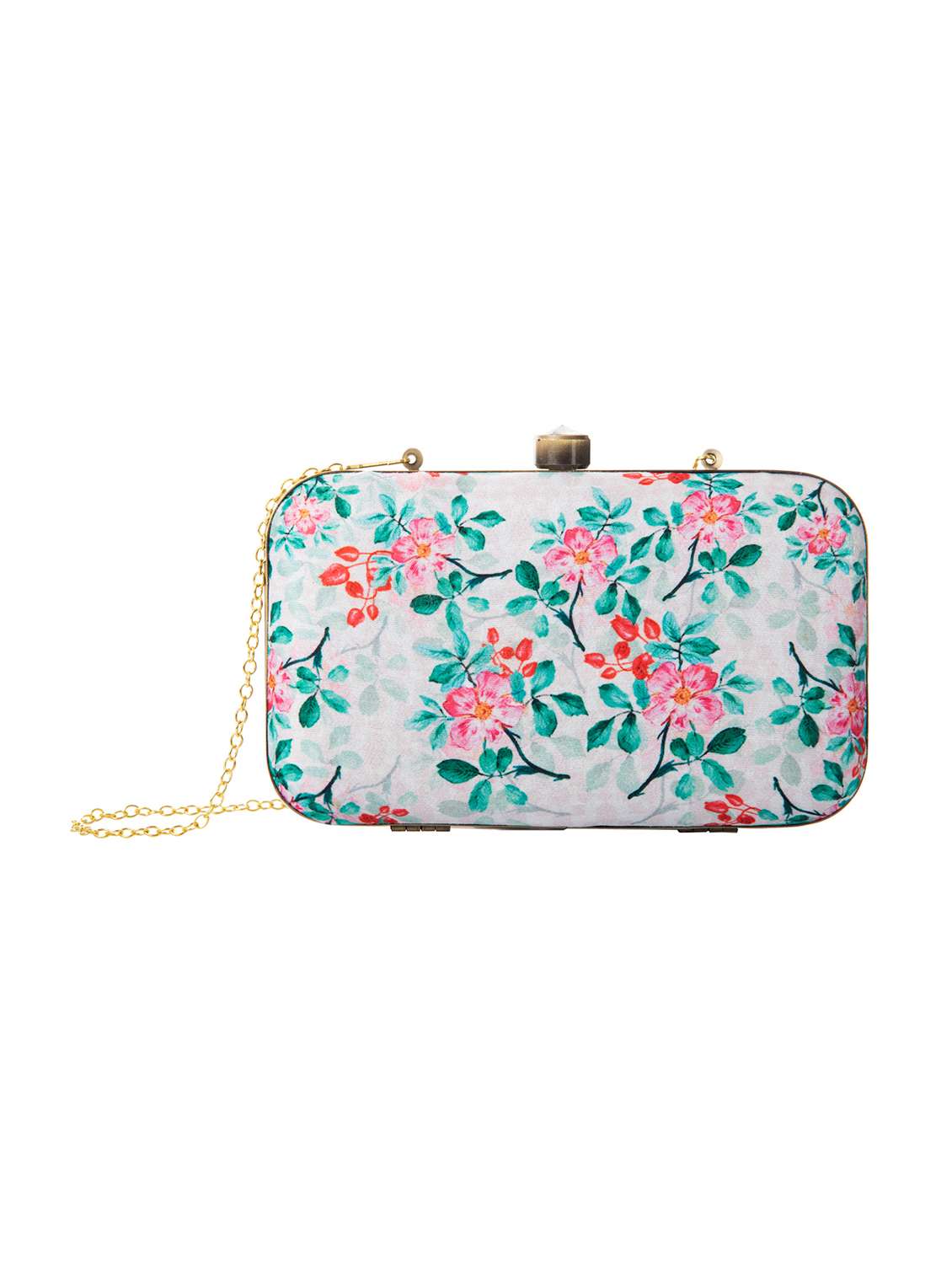 women white floral clutch box