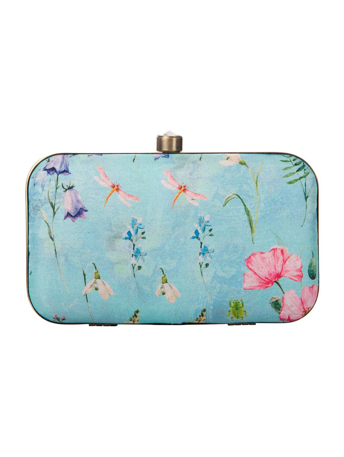 women light blue floral clutch box - 18514759 -  Standard Image - 1