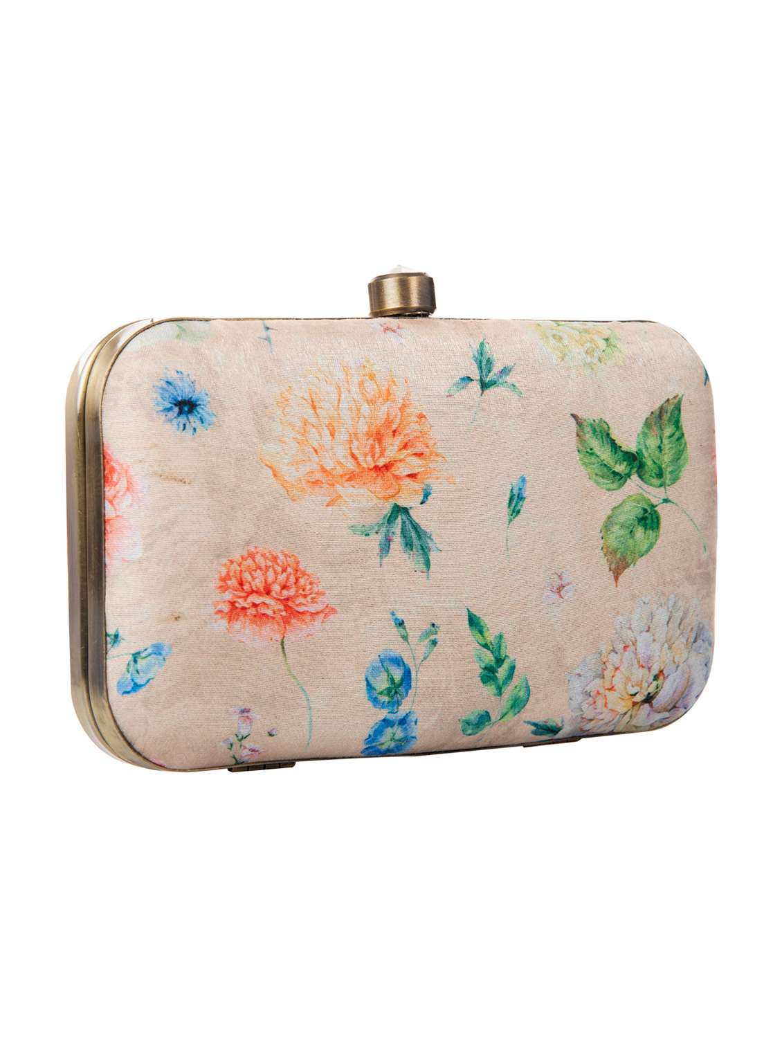 women beige floral clutch box - 18514760 -  Standard Image - 4