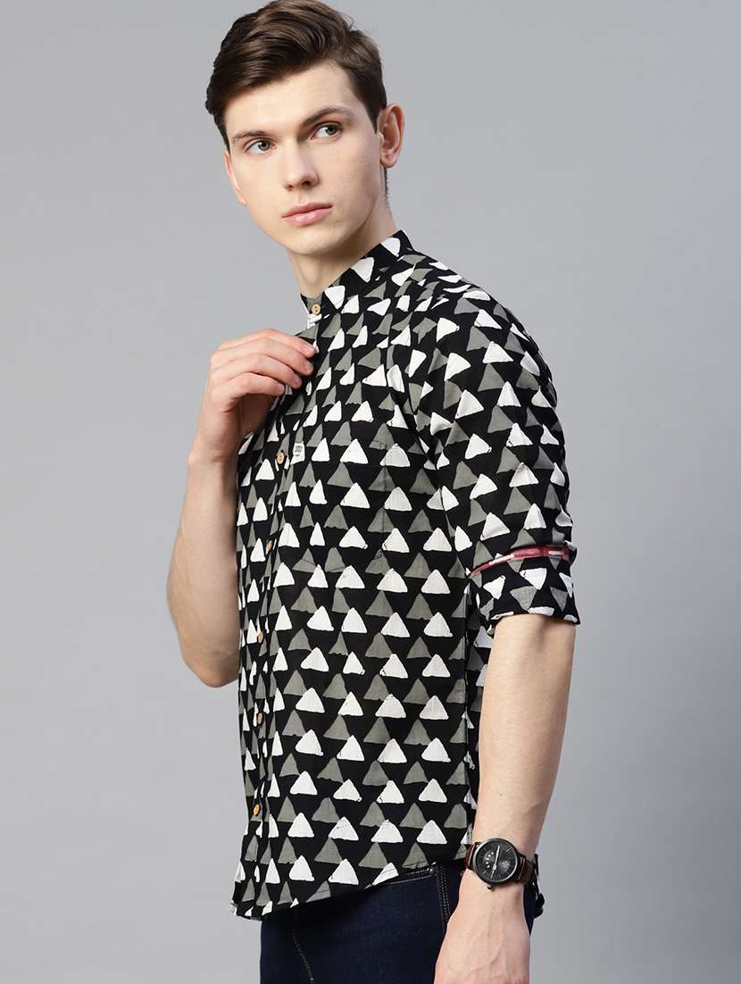 mens geometric casual shirt - 18515173 -  Standard Image - 1