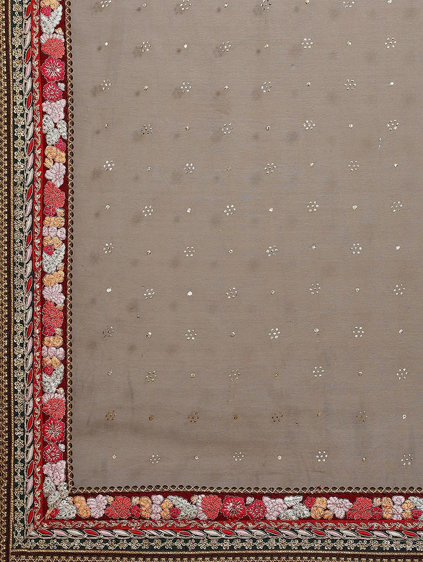 women's embroidered saree with blouse - 18515692 - Standard Image - 4