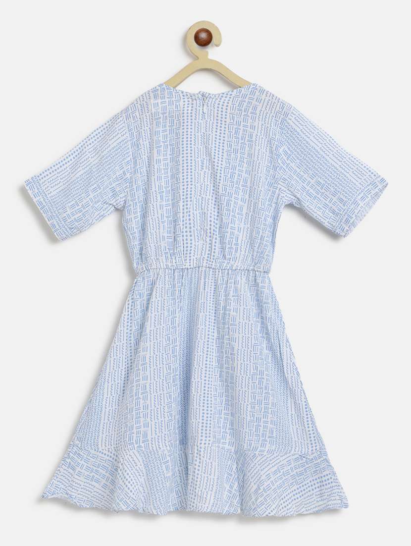 girls v neck short sleeves frock - 18515806 -  Standard Image - 1