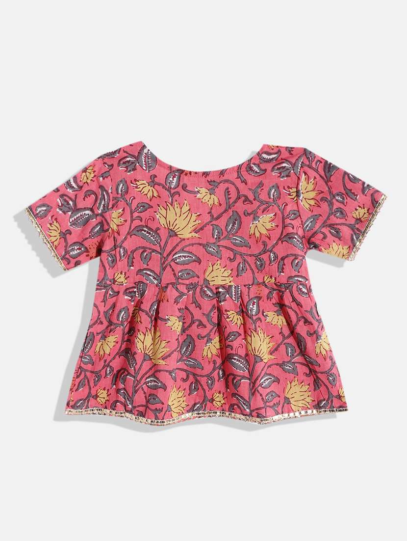 girls printed kurta sharara suit set  - 18517010 -  Standard Image - 1