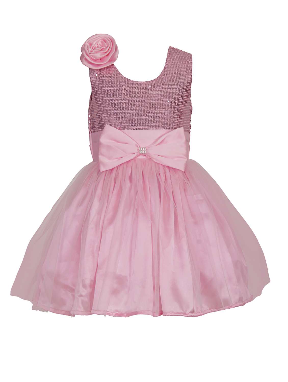 girls round neck sleeveless frock