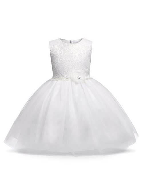 girls round neck sleeveless frock - 18517100 - Standard Image - 0