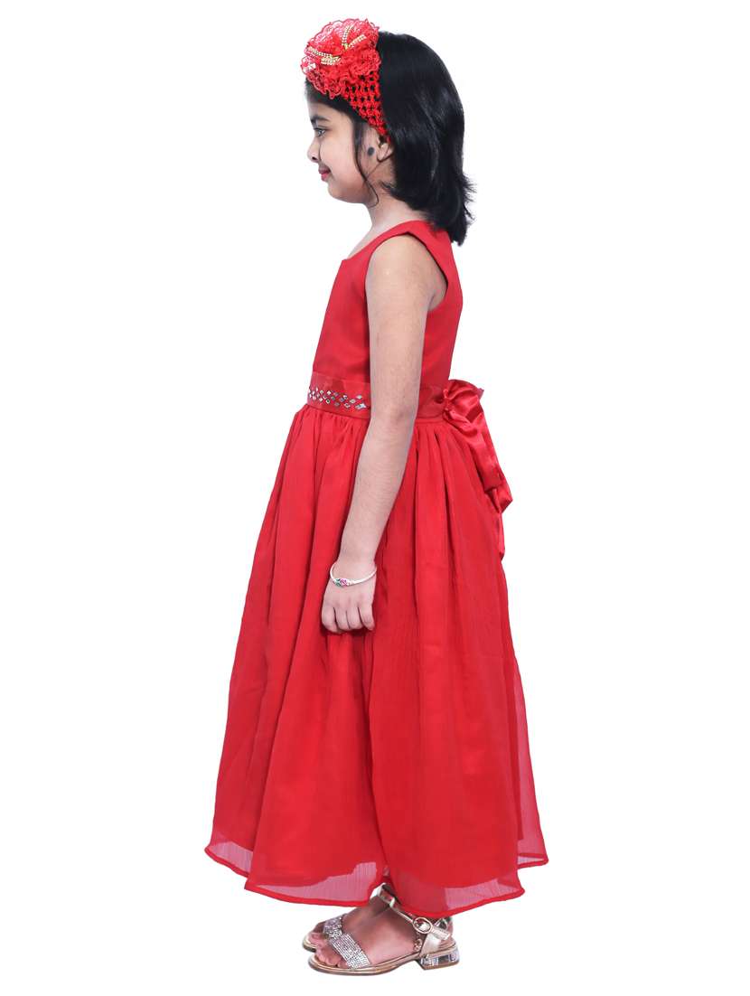 girls round neck sleeveless frock - 18517105 - Standard Image - 1