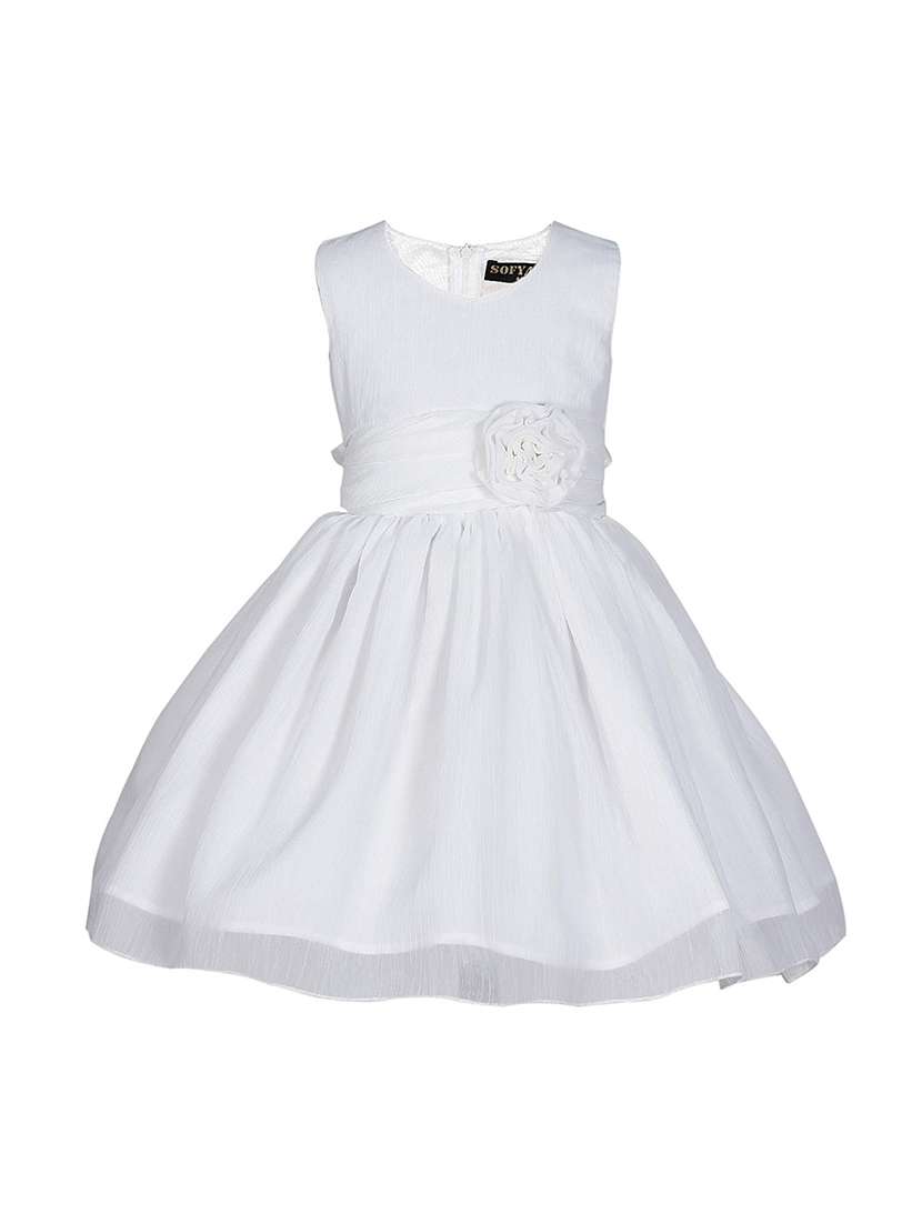 girls v neck sleeveless frock