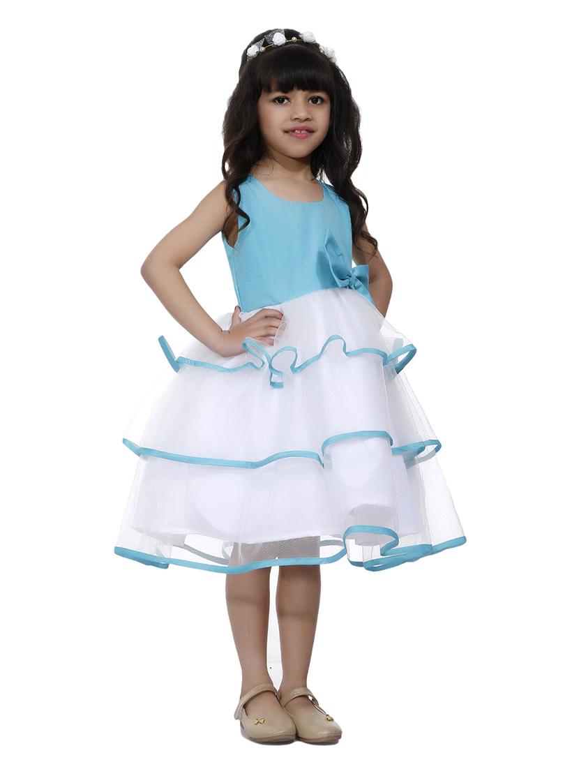 girls round neck sleeveless frock - 18517250 - Standard Image - 1