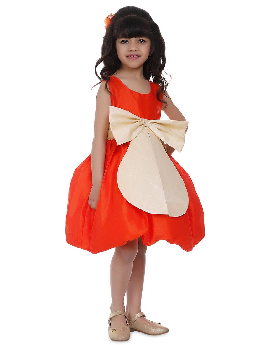 girls round neck sleeveless frock - 18517366 - Standard Image - 1