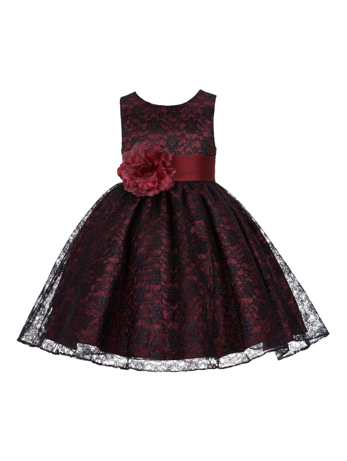 girls round neck sleeveless frock