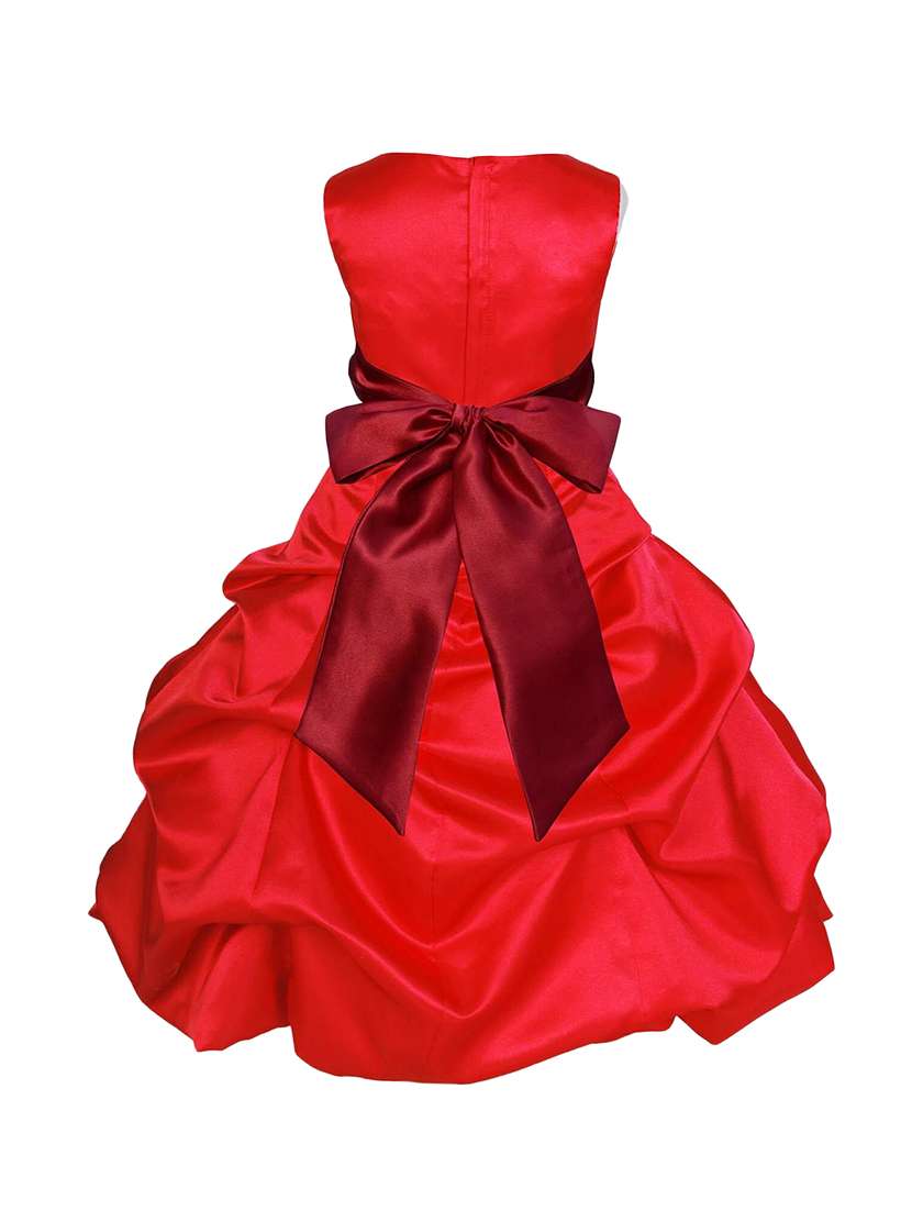 girls round neck solid layered party gown - 18517398 -  Standard Image - 1