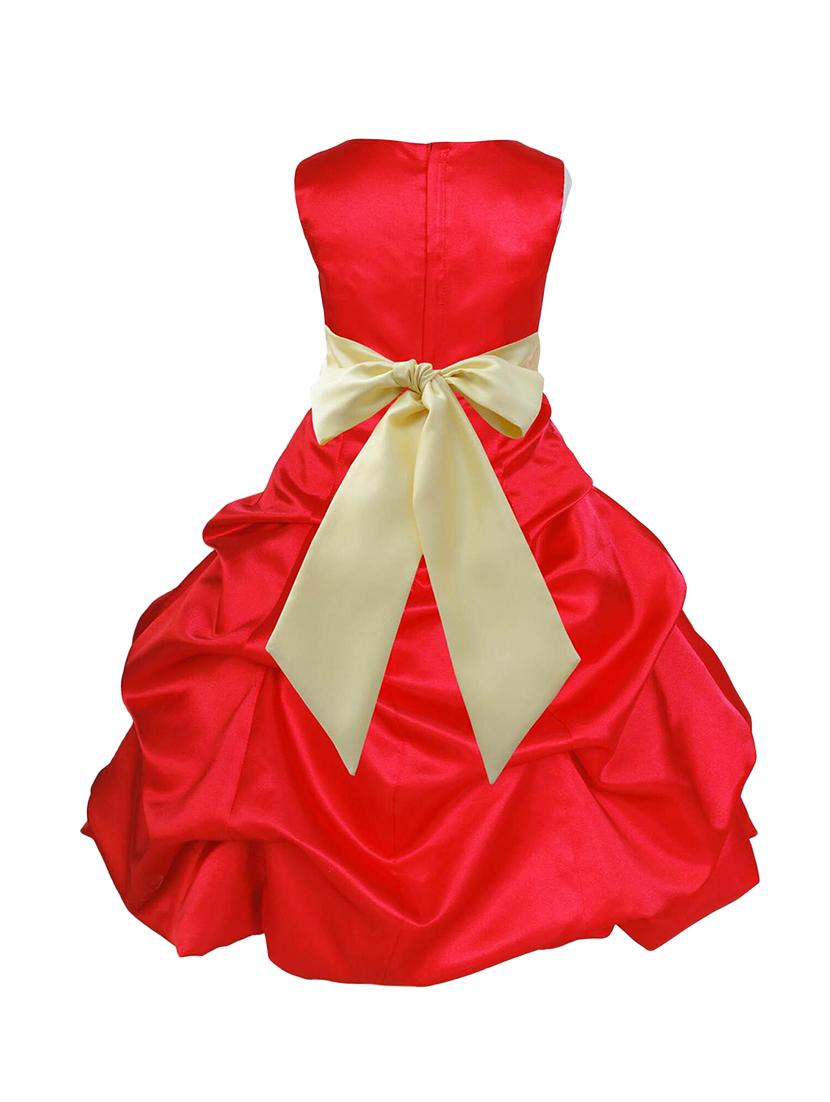 girls round neck solid layered party gown - 18517399 -  Standard Image - 1