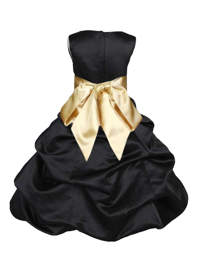 girls round neck solid layered party gown - 18517428 -  Standard Image - 1