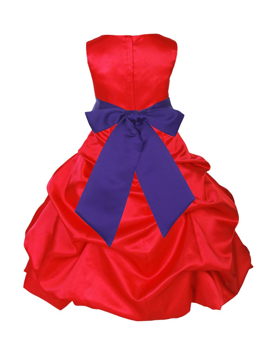 girls round neck solid layered party gown - 18517434 -  Standard Image - 1