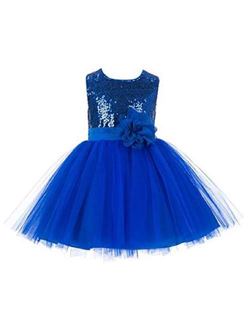 girls round neck sleeveless frock