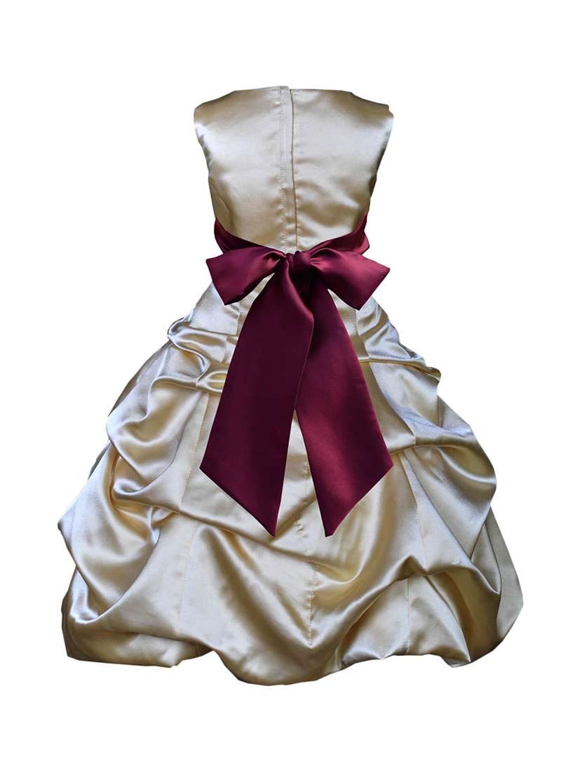 girls round neck solid layered party gown - 18517471 -  Standard Image - 1