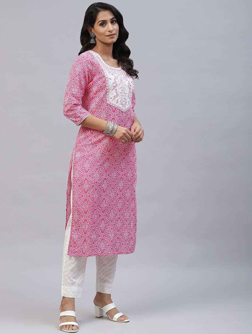 bandhani kurta pant set with dupatta  - 18518761 -  Standard Image - 1