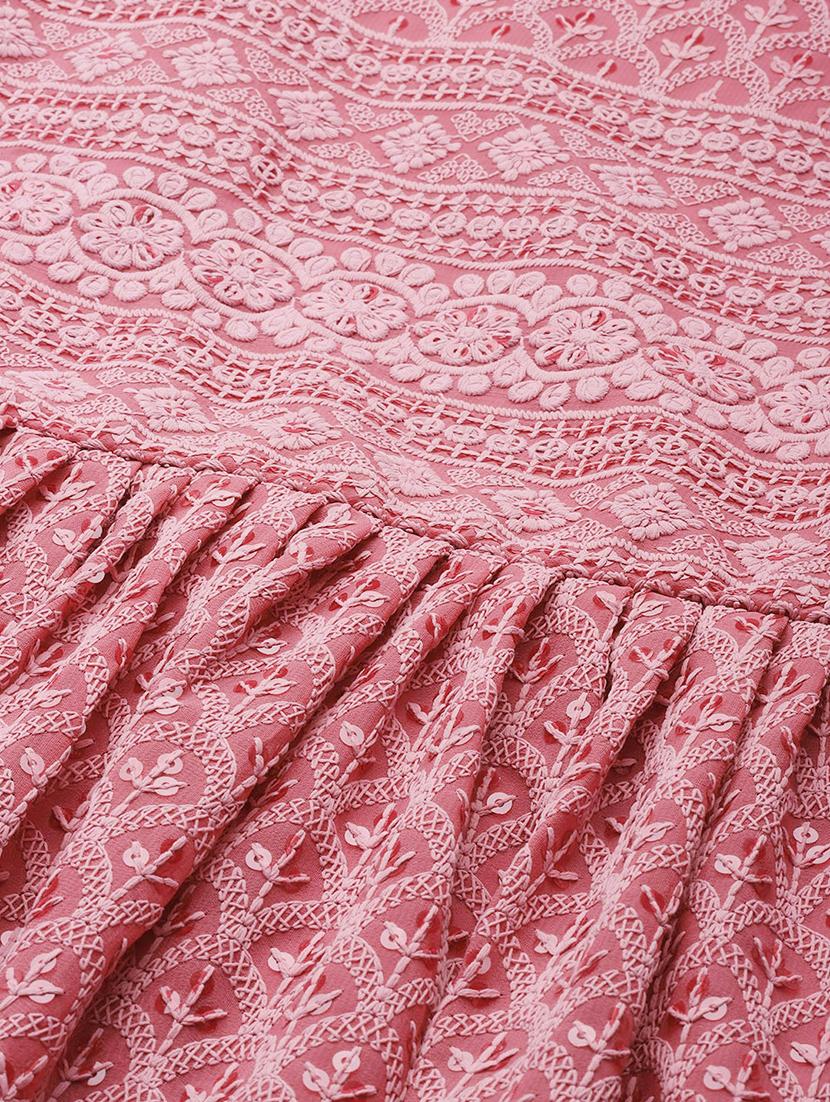 chikankari kurta sharara set with dupatta - 18518927 - Standard Image - 4