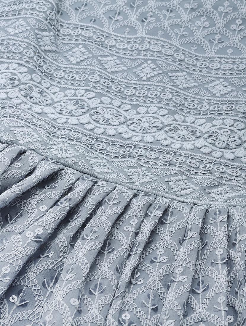 chikankari kurta sharara set with dupatta - 18518928 - Standard Image - 4
