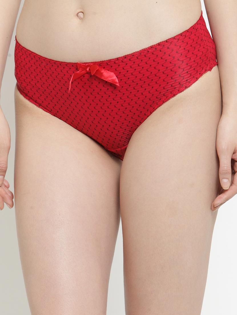 red printed hipster panty - 18519259 - Standard Image - 1