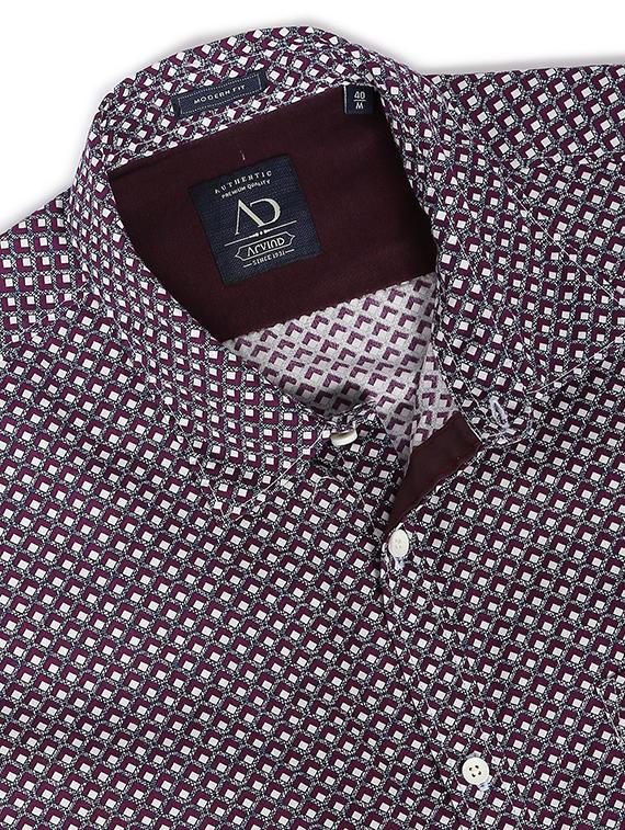 mens geometric casual shirt - 18519354 - Standard Image - 4
