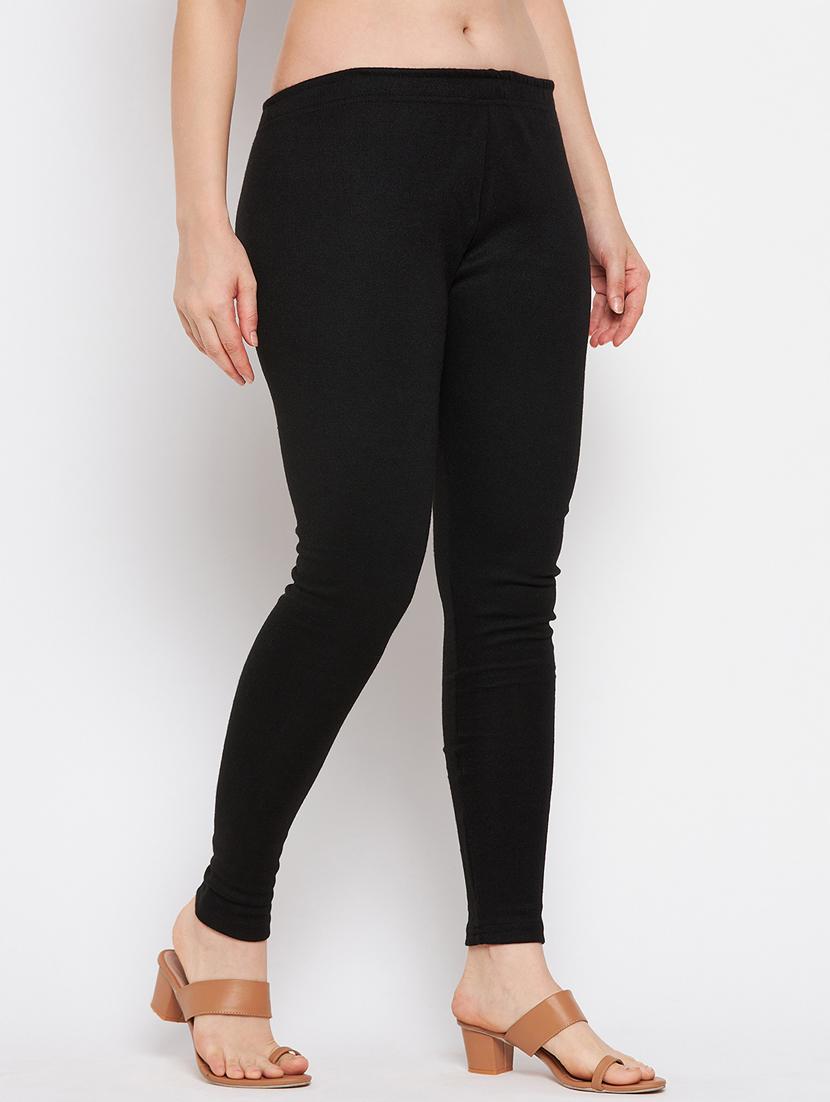 low rise solid woolen legging - 18519357 - Standard Image - 1