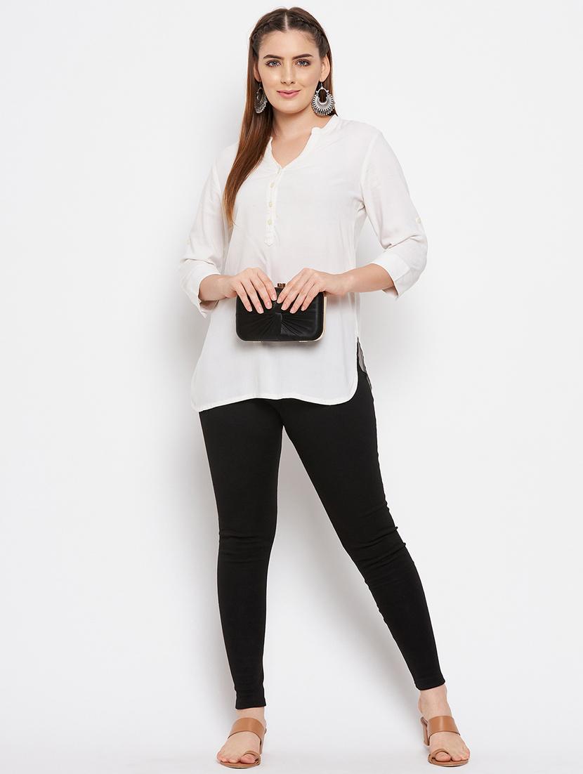 low rise solid woolen legging - 18519357 - Standard Image - 4