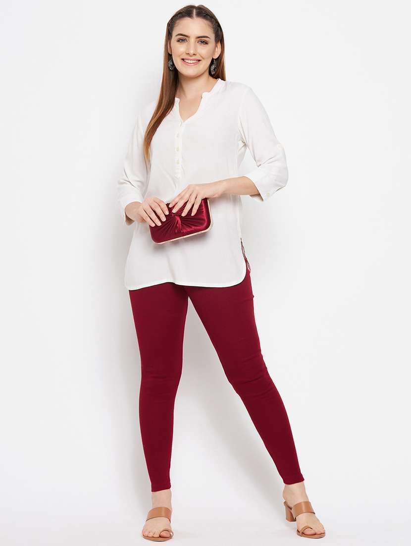 mid rise solid woolen legging - 18519359 -  Standard Image - 4