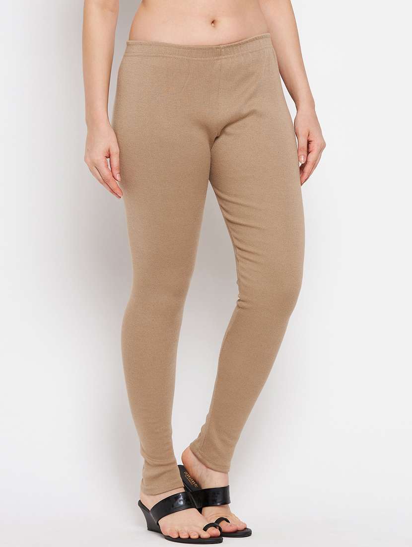 mid rise solid woolen leggings - 18519363 -  Standard Image - 1