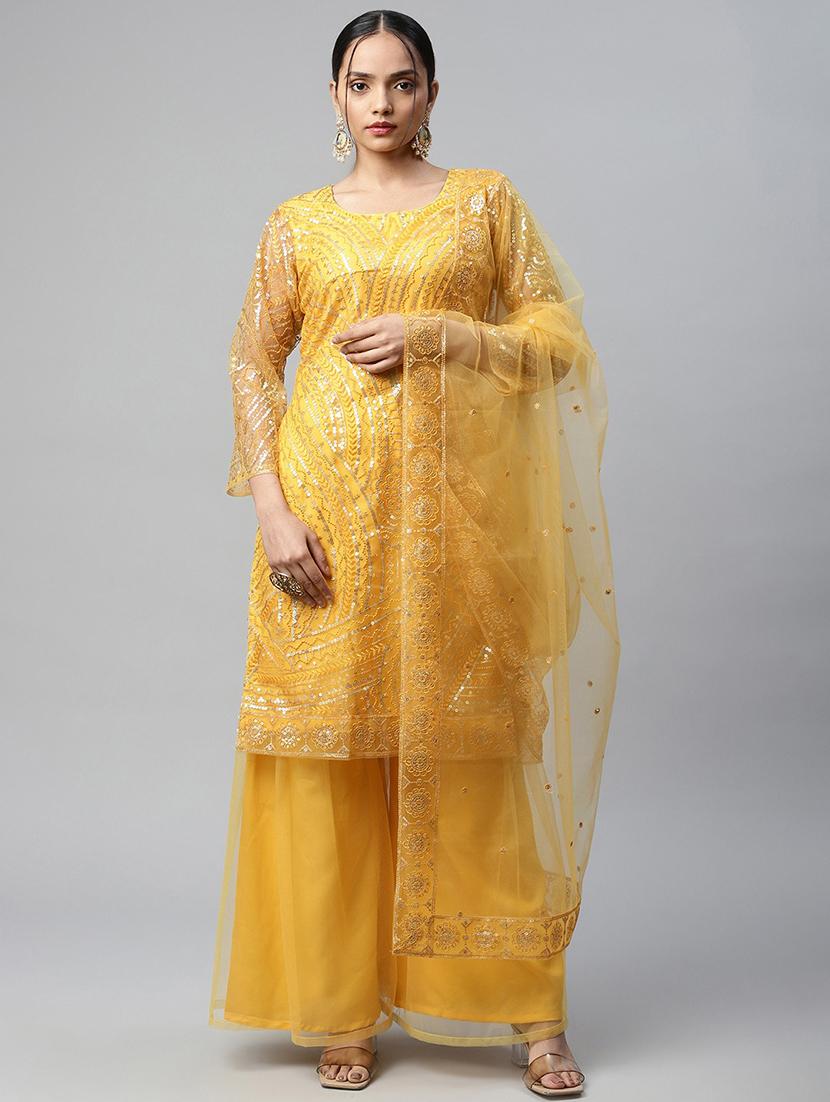 sequined unstitched suit set - 18519447 - Zoom Image - 0