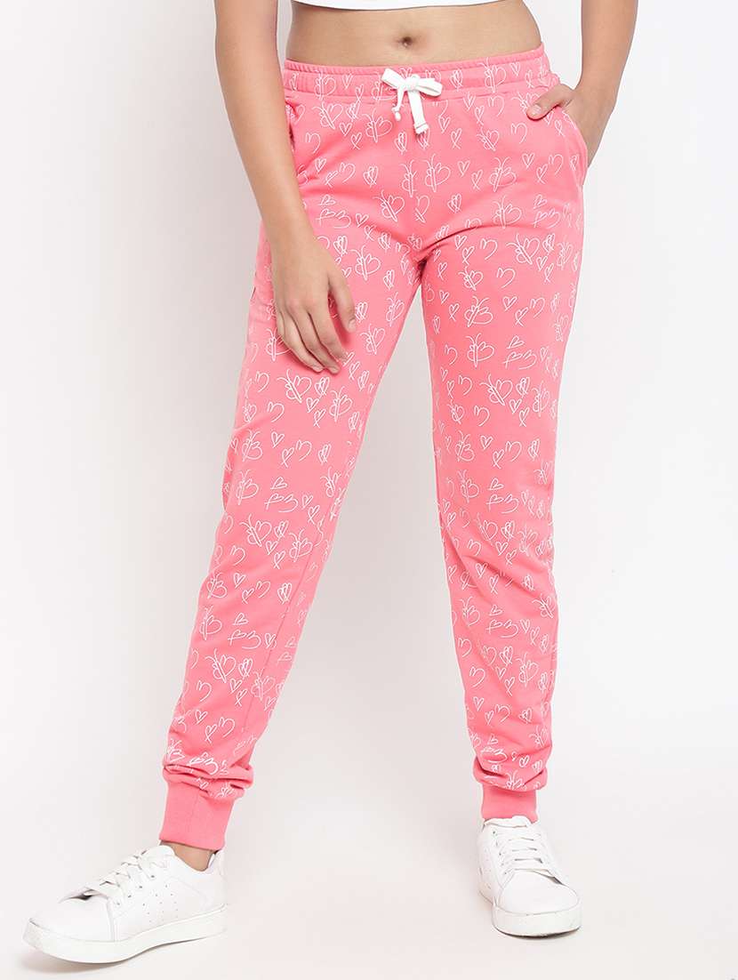 girls mid rise printed jogger