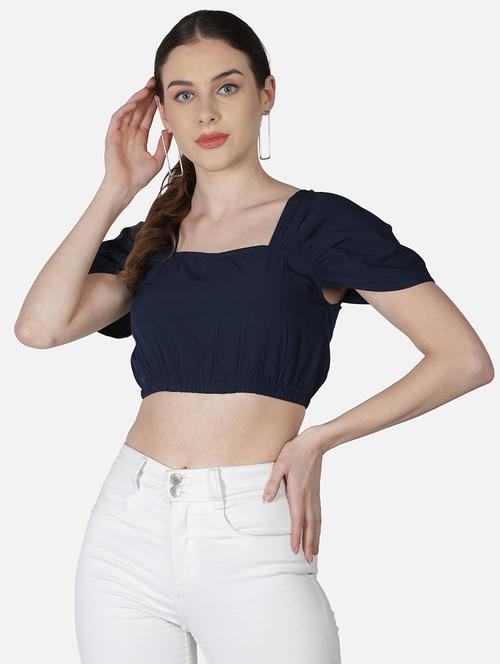 women's blouson square neck top - 18519554 -  Standard Image - 0