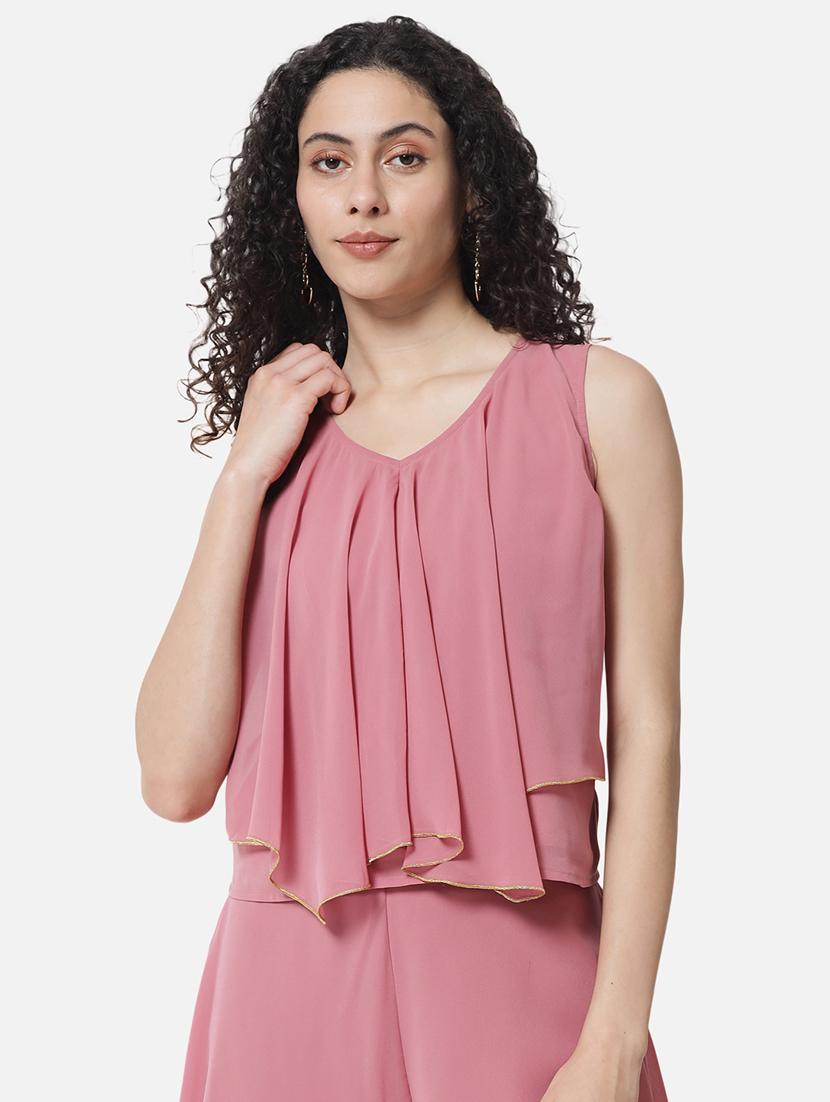 women's layered v neck top - 18519556 - Zoom Image - 0