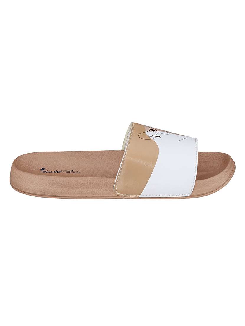 women pink slides flip flop - 18519677 - Standard Image - 1