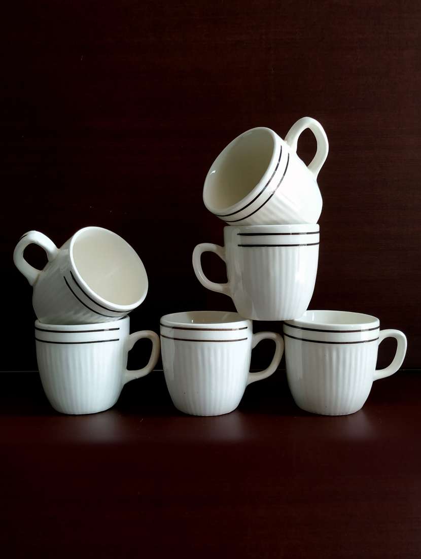 designer set of 6 cups | cup set | tea cups | set of 6 cups | ceramic - 18519754 -  Standard Image - 1