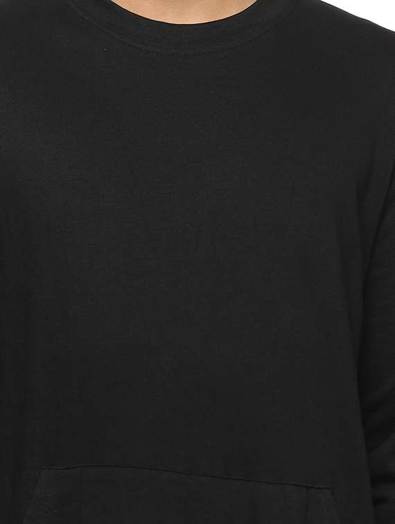 black solid sweatshirt - 18519782 - Standard Image - 4