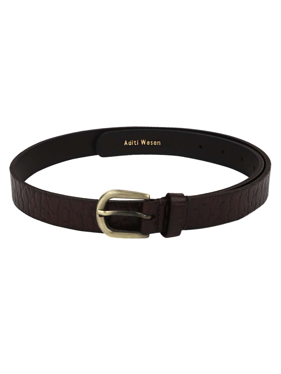 women brown leather belt 