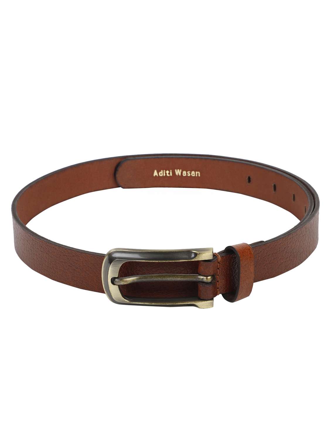 women brown leather belt 