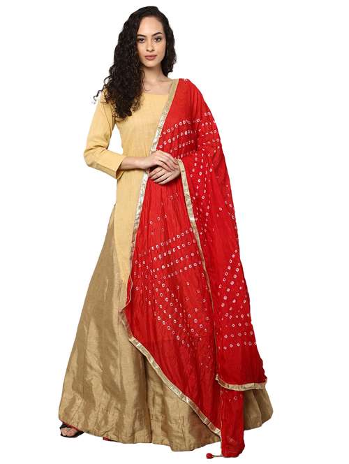 bandhani printed dupatta  - 18520006 -  Standard Image - 0