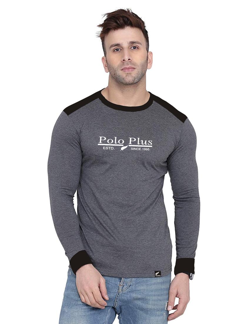 color blocked chest print t-shirt