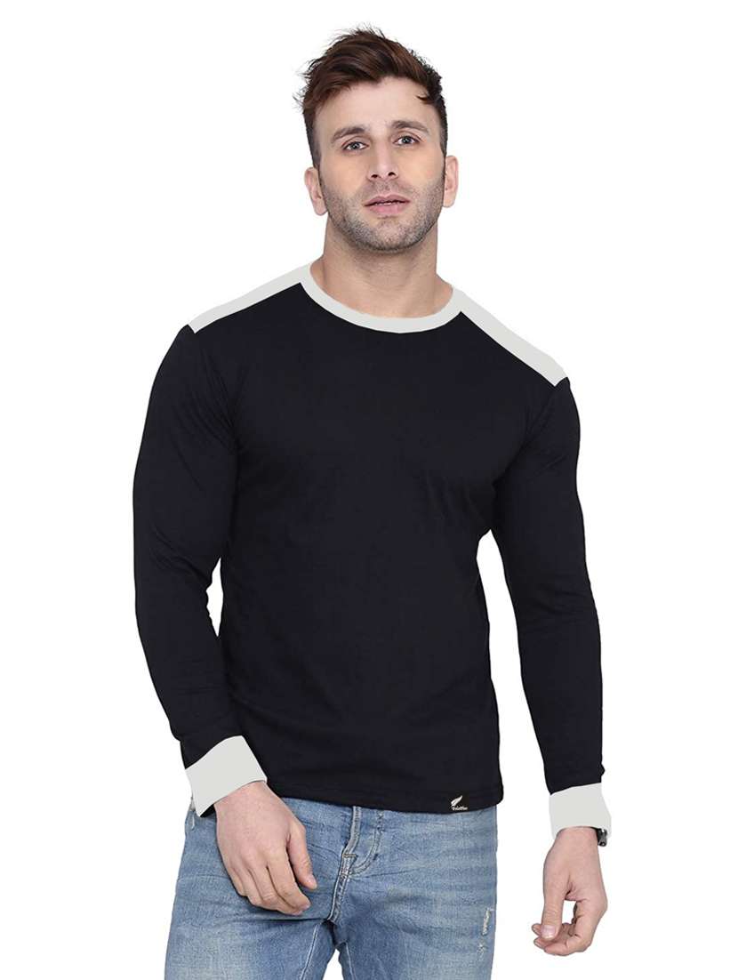 color blocked solid t-shirt