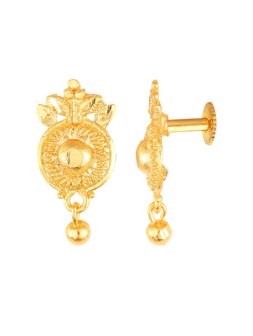 gold plated stud earring - 18520239 -  Standard Image - 1