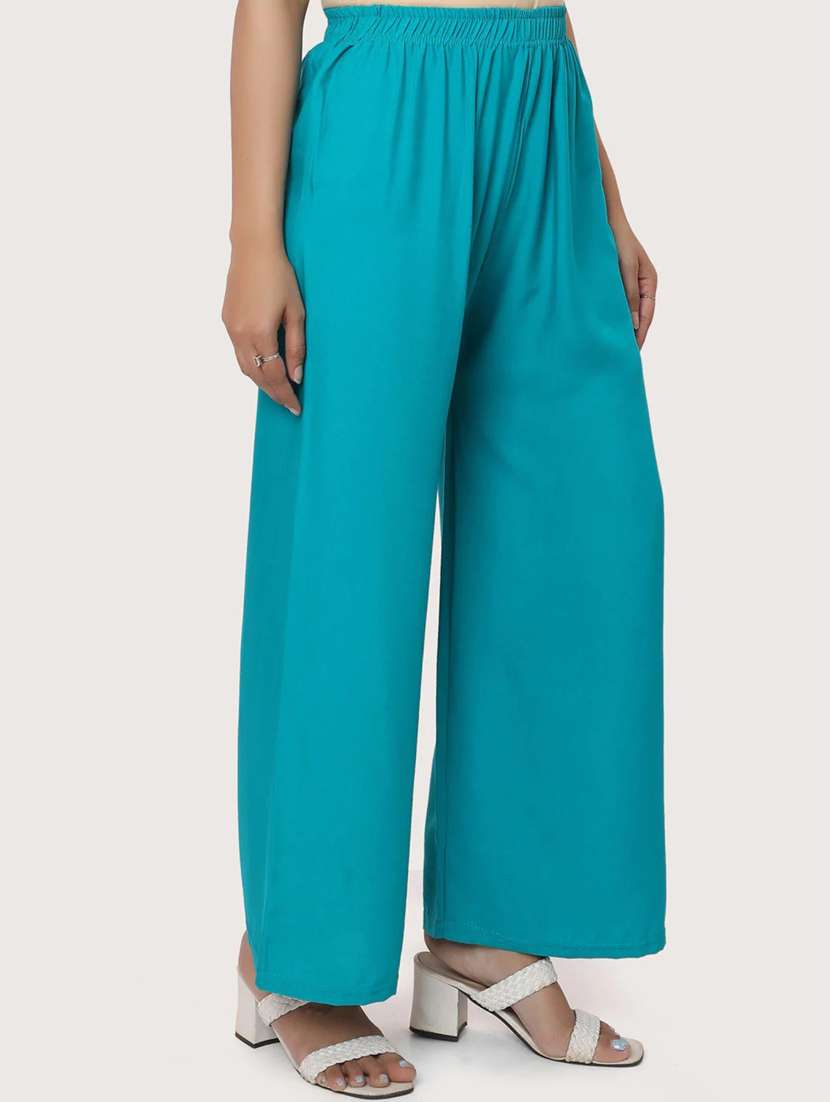 pack of 2 solid flared palazzo - 18520445 -  Standard Image - 1