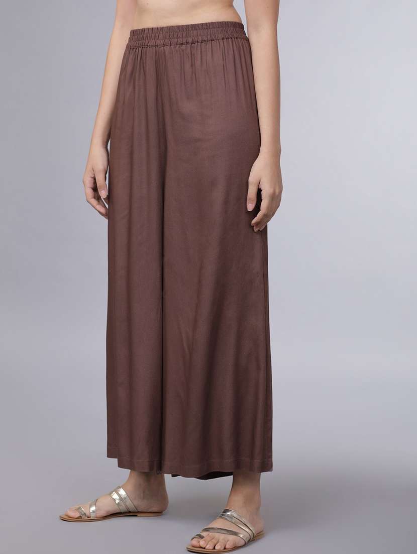 pack of 2 solid flared palazzo - 18520449 -  Standard Image - 1